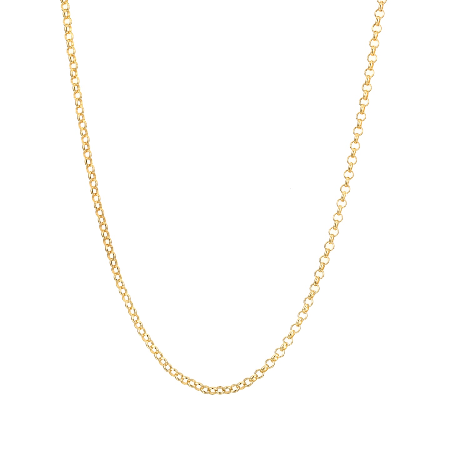 Minimalist gold vermeil necklace with a delicate, polished chain