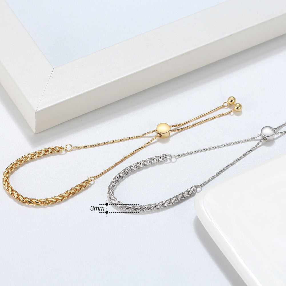 Minimalist Venice Chain Bracelet in real 14k gold over 925 sterling silver, designed for everyday sophistication
